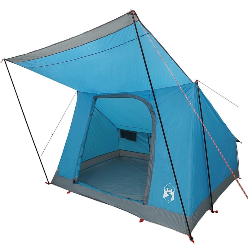vidaXL Σκηνή Camping με στέγη Μπλε 223 x 163 x 130 εκ ταφτάς