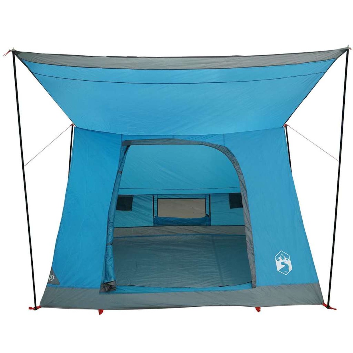 vidaXL Σκηνή Camping με στέγη Μπλε 223 x 163 x 130 εκ ταφτάς