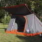 vidaXL Σκηνή Camping Γκρι και Πορτοκαλί 223 x 163 x 130 εκ ταφτάς