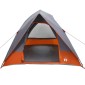 vidaXL Σκηνή Camping Γκρι και Πορτοκαλί 275 x 230 x 140 εκ. ταφτάς