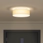 vidaXL Λάμπα Οροφής με προβολείς Λευκό 38 x 38 x 13,5 εκ ύφασμα