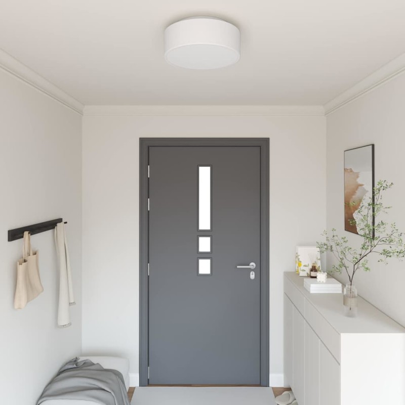 vidaXL Λάμπα Οροφής με προβολείς Λευκό 38 x 38 x 13,5 εκ ύφασμα