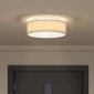 vidaXL Λάμπα Οροφής με προβολείς Γκρι 38 x 38 x 13,5 εκ ύφασμα