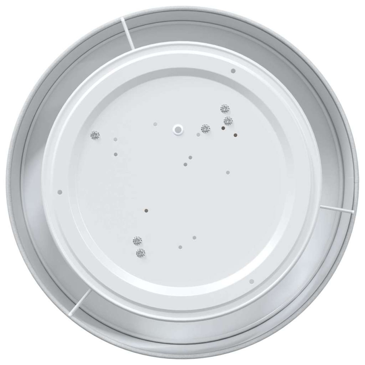 vidaXL Λάμπα Οροφής με προβολείς Γκρι 38 x 38 x 13,5 εκ ύφασμα