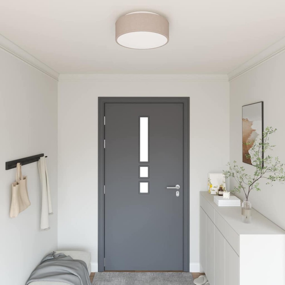 vidaXL Λάμπα Οροφής με προβολείς Taupe 38 x 38 x 13,5 εκ ύφασμα