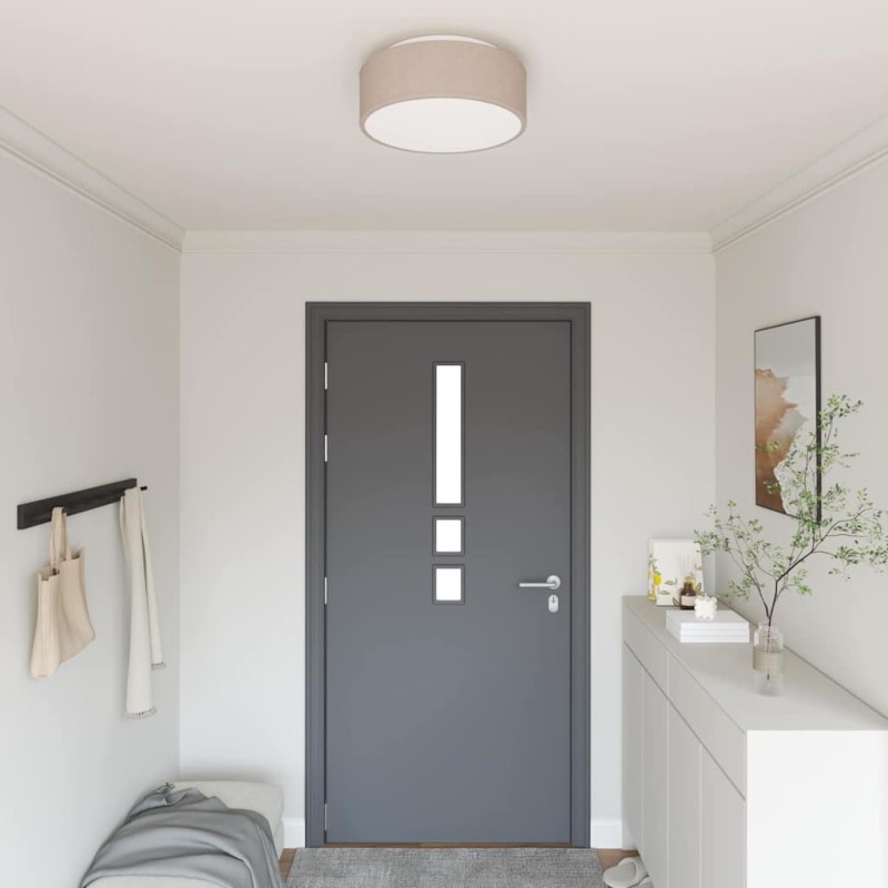 vidaXL Λάμπα Οροφής με προβολείς Taupe 38 x 38 x 13,5 εκ ύφασμα
