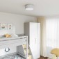 vidaXL Λάμπα Οροφής με προβολείς Γκρι 30 x 30 x 13,5 εκ ύφασμα