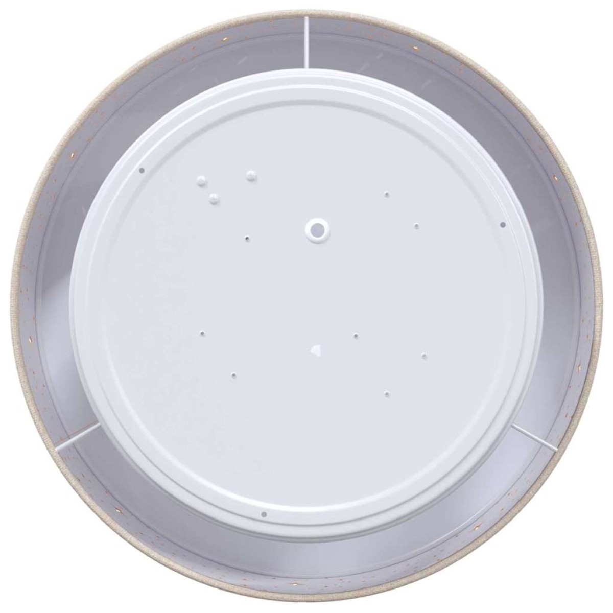 vidaXL Λάμπα Οροφής με προβολείς Taupe 30 x 30 x 13,5 εκ ύφασμα