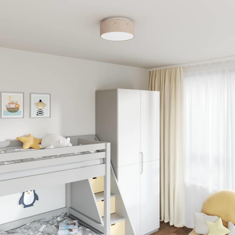 vidaXL Λάμπα Οροφής με προβολείς Taupe 30 x 30 x 13,5 εκ ύφασμα