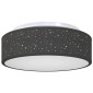 vidaXL Λάμπα Οροφής με προβολείς Μαύρο 38 x 38 x 13,5 εκ ύφασμα