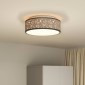 vidaXL Λάμπα Οροφής με προβολείς Μαύρο 38 x 38 x 13,5 εκ ύφασμα