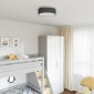 vidaXL Λάμπα Οροφής με προβολείς Μαύρο 38 x 38 x 13,5 εκ ύφασμα