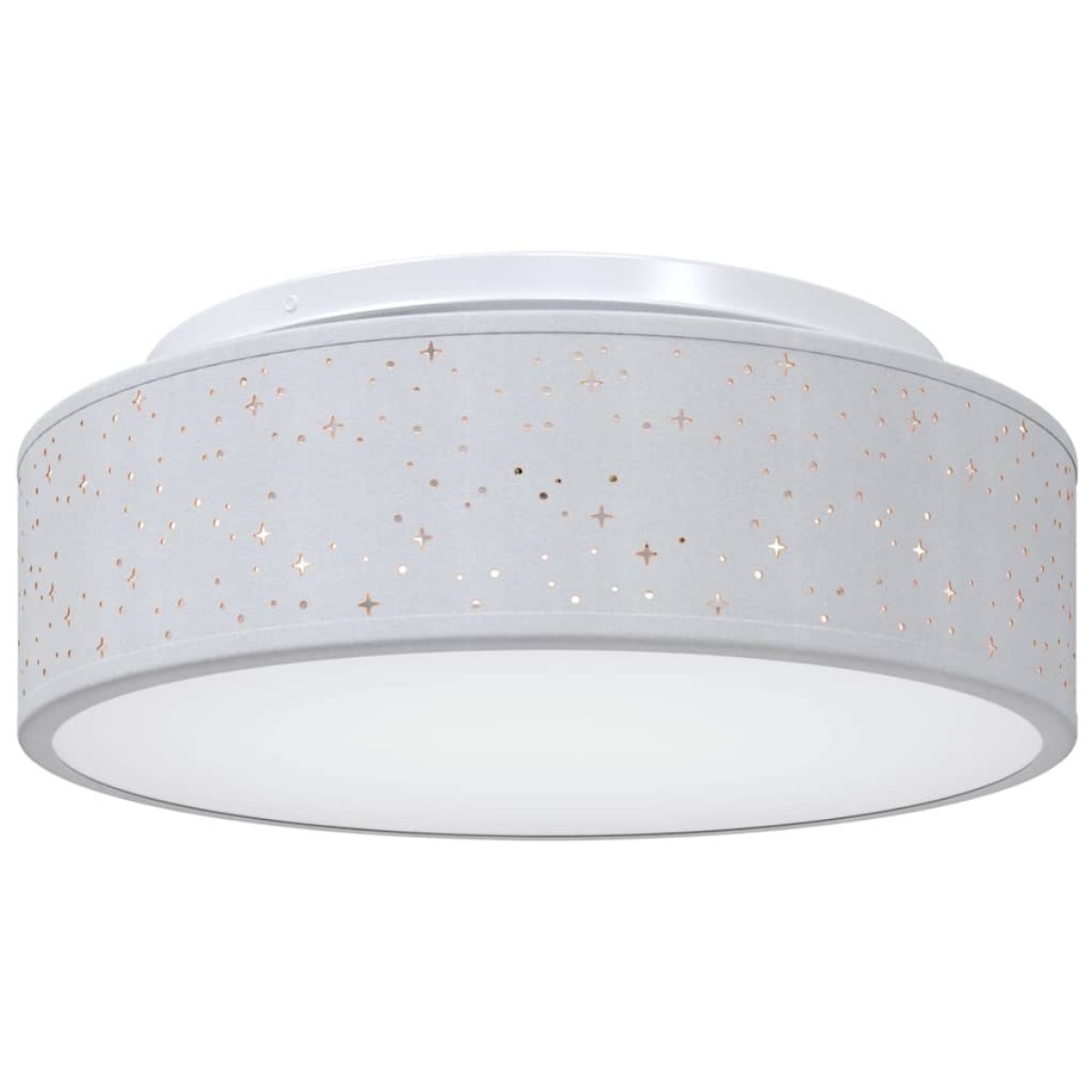 vidaXL Λάμπα Οροφής με προβολείς Γκρι 38 x 38 x 13,5 εκ ύφασμα