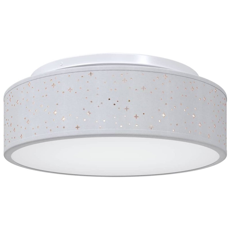 vidaXL Λάμπα Οροφής με προβολείς Γκρι 38 x 38 x 13,5 εκ ύφασμα