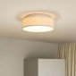 vidaXL Λάμπα Οροφής με προβολείς Γκρι 38 x 38 x 13,5 εκ ύφασμα