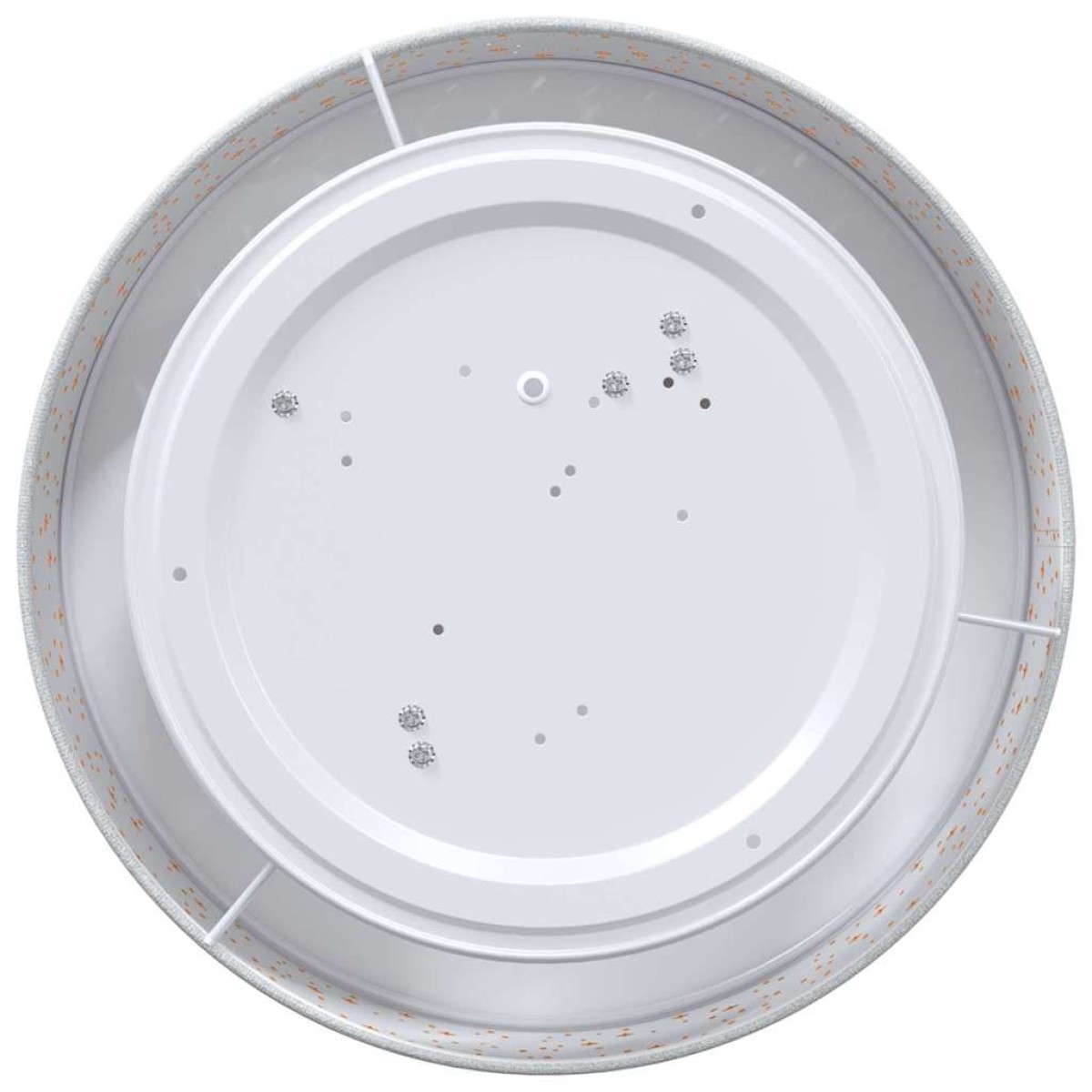 vidaXL Λάμπα Οροφής με προβολείς Γκρι 38 x 38 x 13,5 εκ ύφασμα