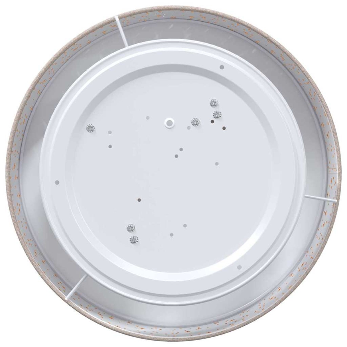 vidaXL Λάμπα Οροφής με προβολείς Taupe 38 x 38 x 13,5 εκ ύφασμα