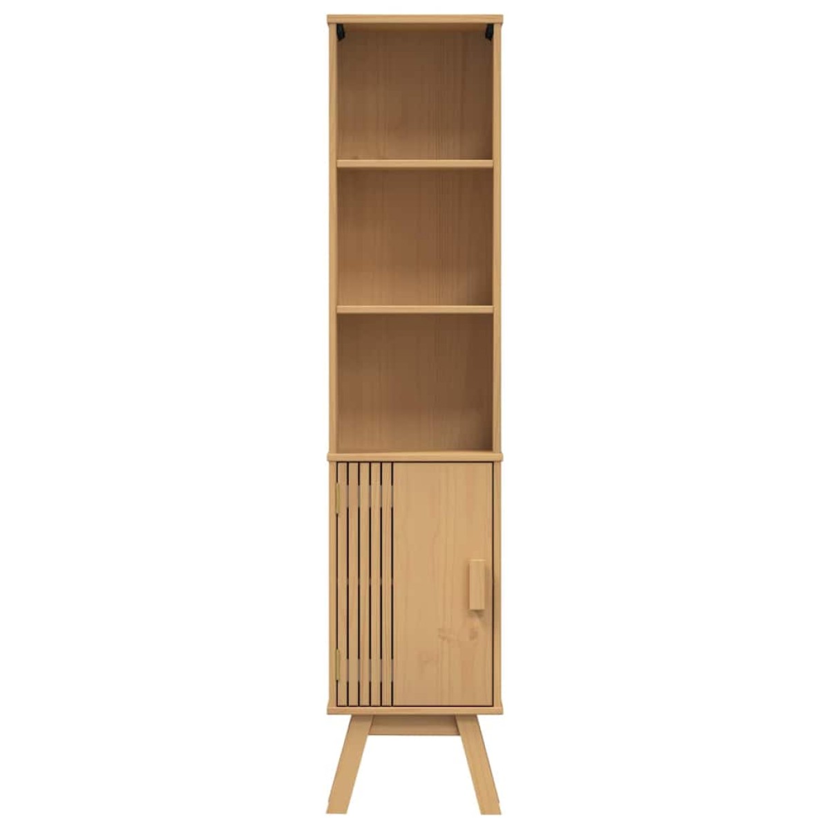 vidaXL Ντουλάπι Μπάνιου Olden Καφέ 35 x 30 x 159 εκ Μασίφ ξύλο πεύκου