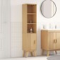 vidaXL Ντουλάπι Μπάνιου Olden Καφέ 35 x 30 x 159 εκ Μασίφ ξύλο πεύκου