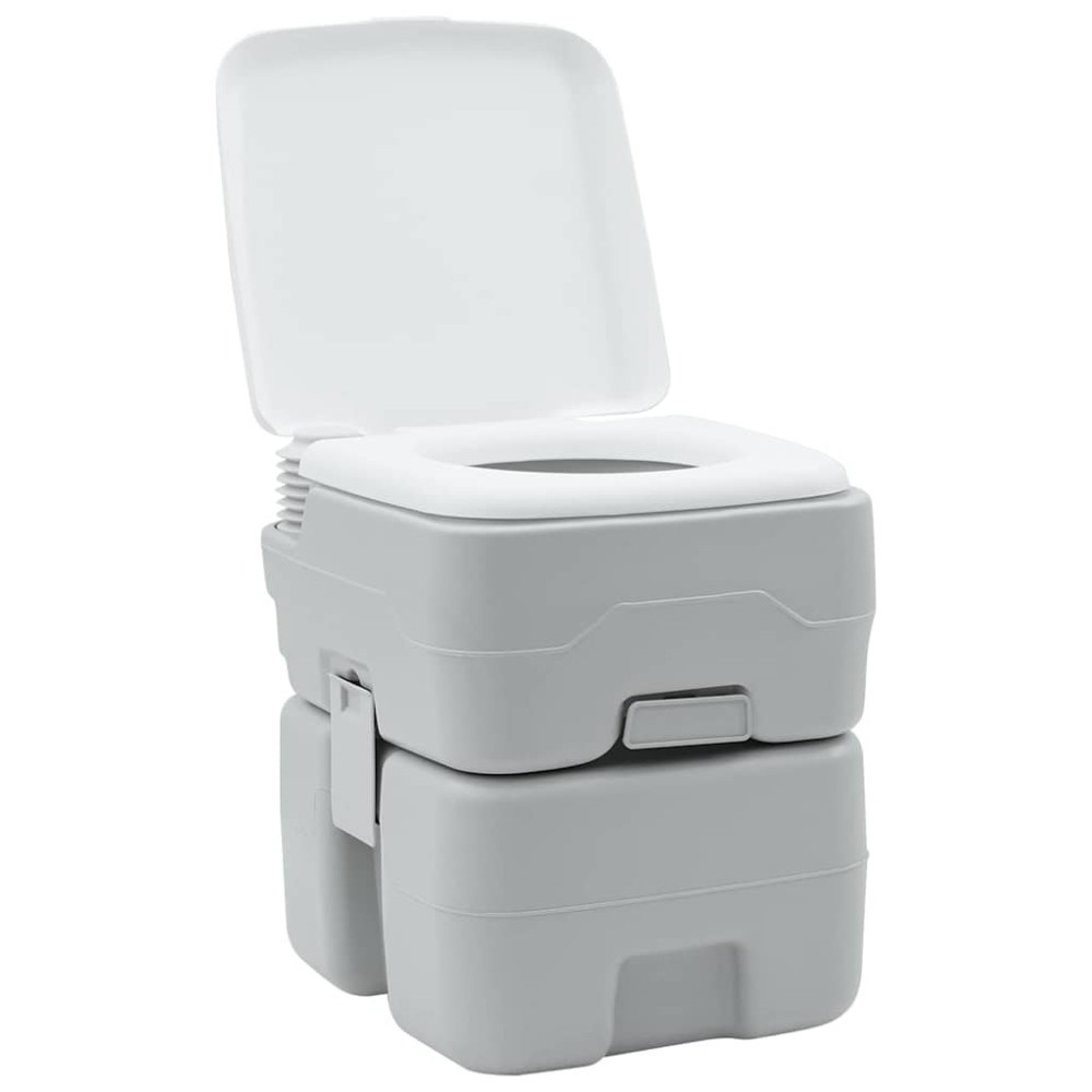 vidaXL Τουαλέτα Κάμπινγκ Γκρι και Λευκό 41,5 x 36,5 x 42 εκ.
