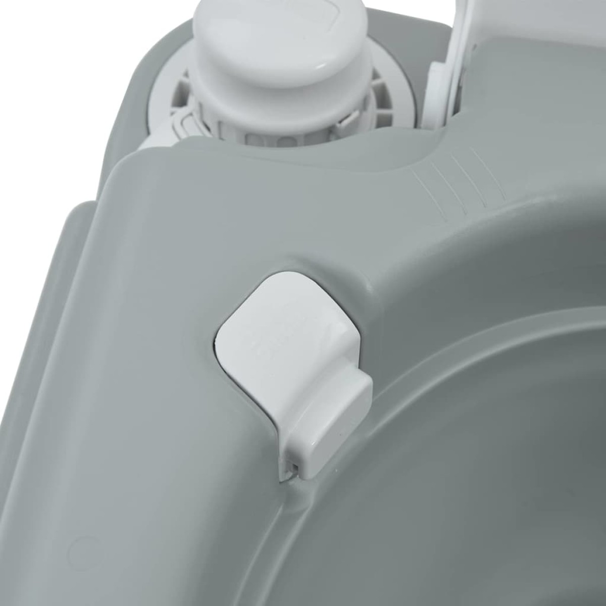vidaXL Τουαλέτα Κάμπινγκ Γκρι και Λευκό 41,5 x 36,5 x 37,5 cm