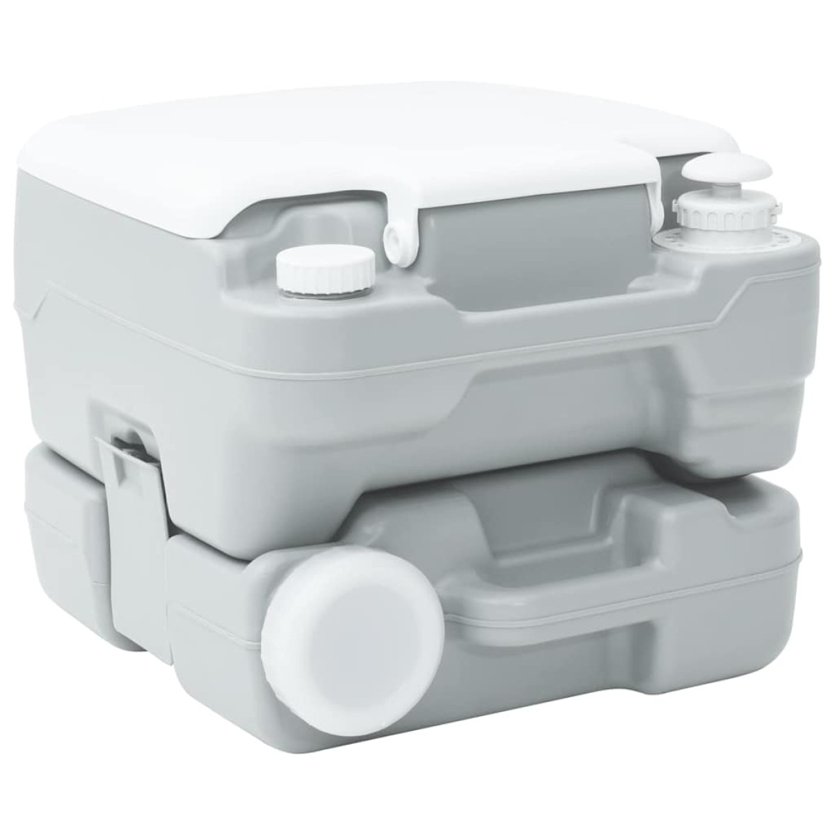 vidaXL Τουαλέτα Κάμπινγκ Γκρι και Λευκό 41,5 x 36,5 x 30 cm