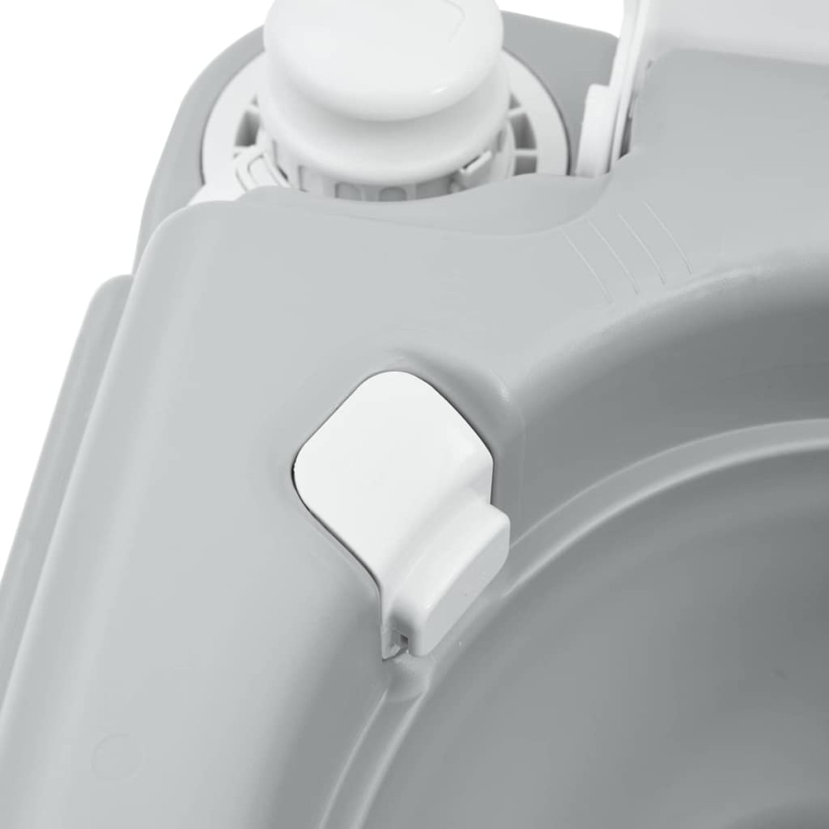 vidaXL Τουαλέτα Κάμπινγκ Γκρι και Λευκό 41,5 x 36,5 x 30 cm