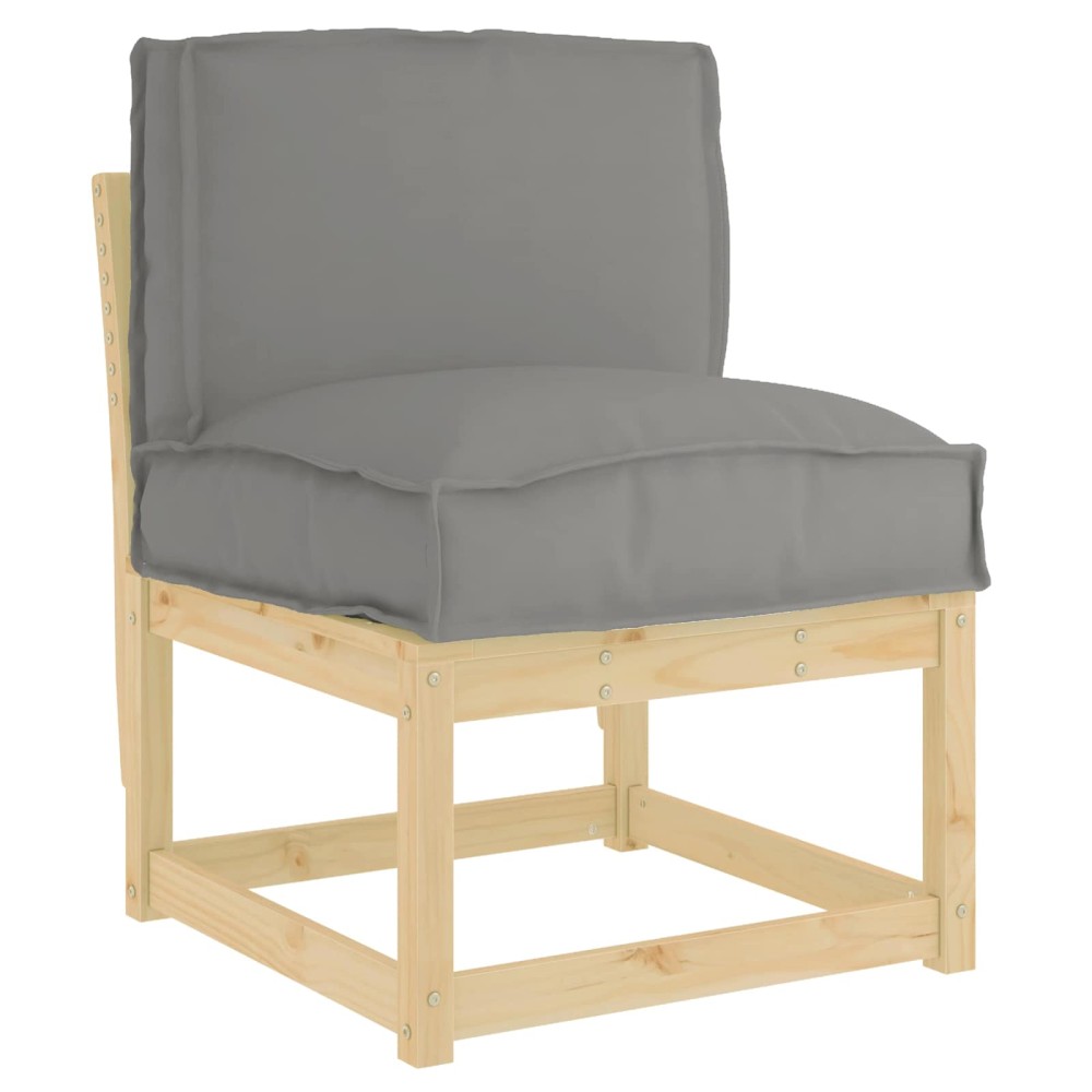 vidaXL Μαξιλάρι Γκρι 50 x 40 x 12 cm Ύφασμα Όξφορντ