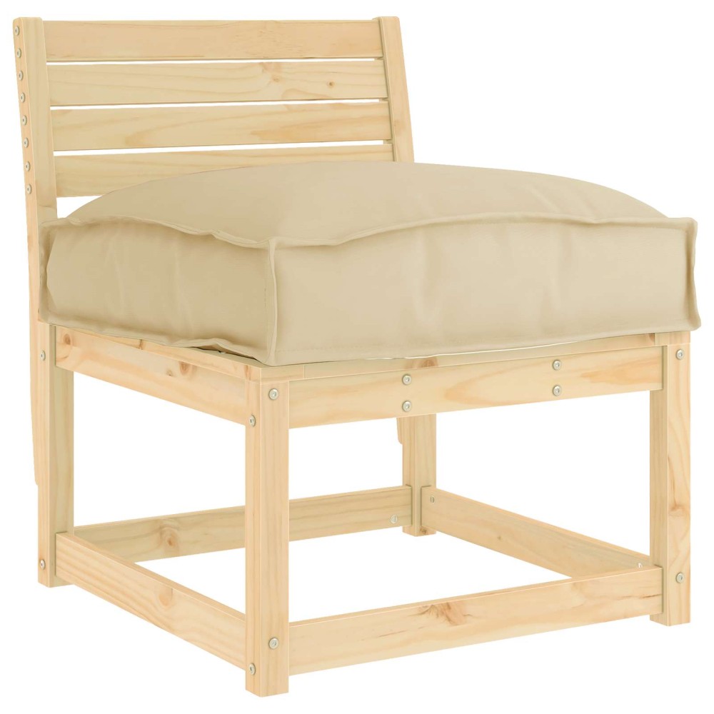 vidaXL Μαξιλάρι Ύφασμα Όξφορντ Μπεζ 50 x 50 x 12 cm