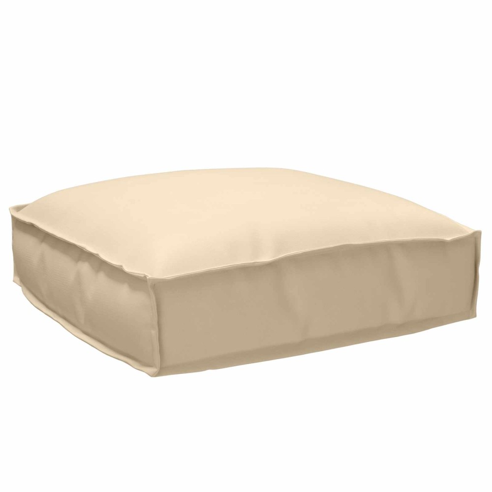 vidaXL Μαξιλάρι Ύφασμα Όξφορντ Μπεζ 50 x 50 x 12 cm