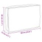 vidaXL Μαξιλάρι Ανθρακί 60 x 40 x 12 cm Ύφασμα Όξφορντ