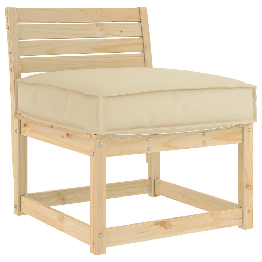 vidaXL Μαξιλάρι Ύφασμα Όξφορντ Μπεζ 60 x 60 x 12 cm