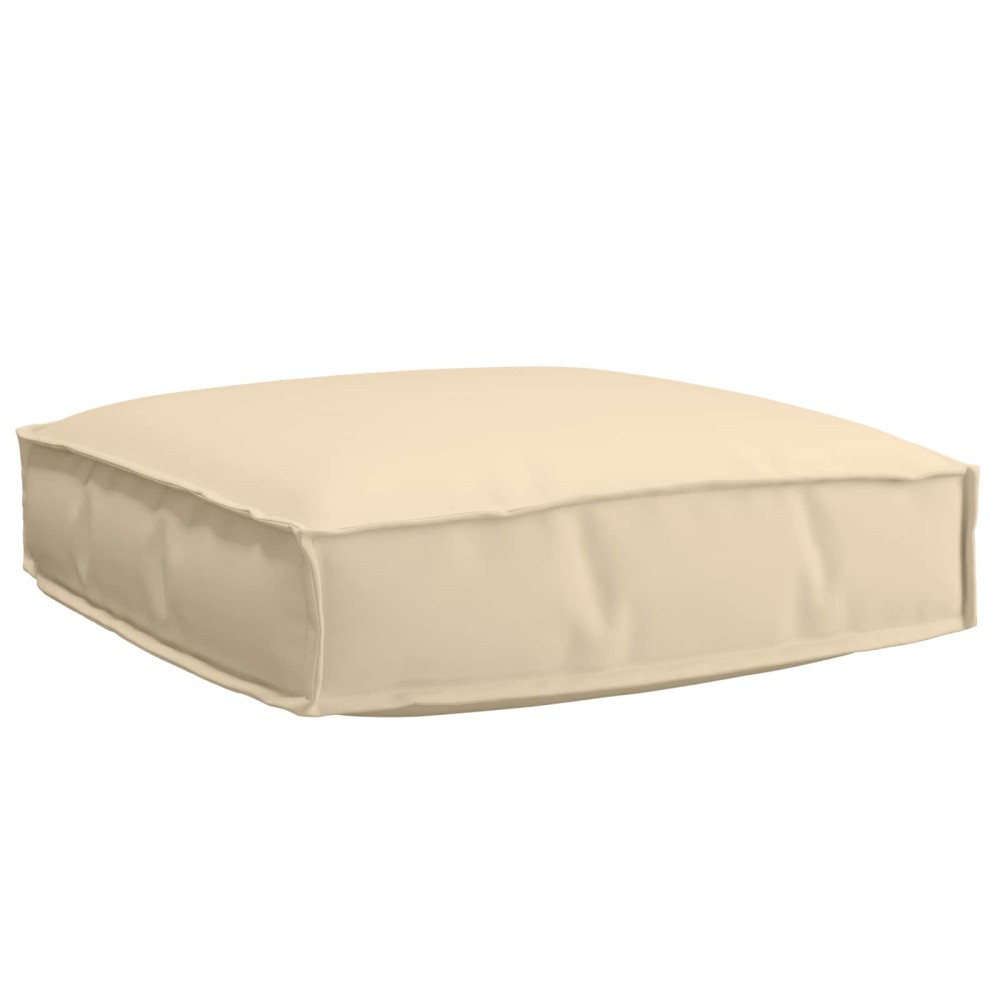 vidaXL Μαξιλάρι Ύφασμα Όξφορντ Μπεζ 60 x 60 x 12 cm