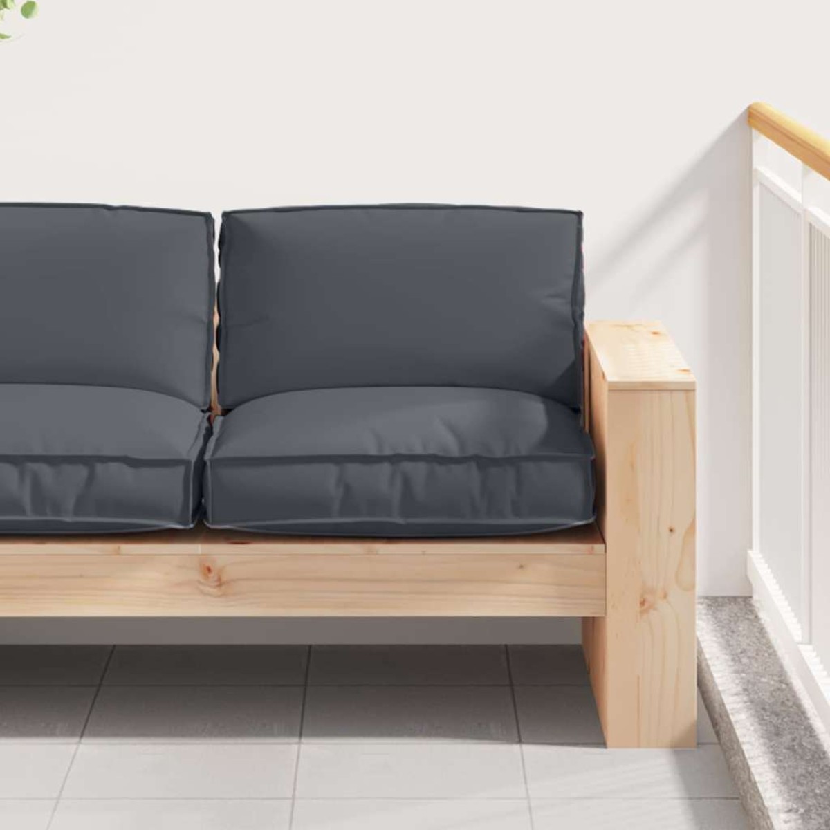 vidaXL Μαξιλάρι Ανθρακί 80 x 80 x 12 cm Ύφασμα Όξφορντ