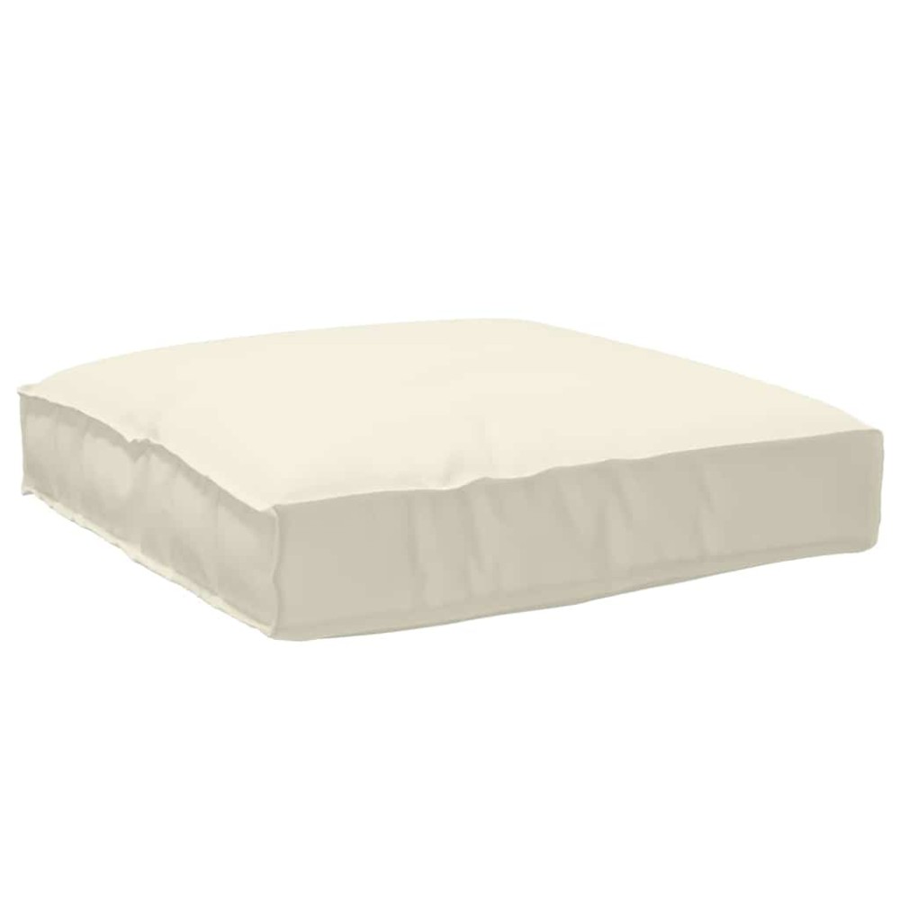 vidaXL Μαξιλάρι Ύφασμα Όξφορντ Κρεμ 80 x 80 x 12 cm