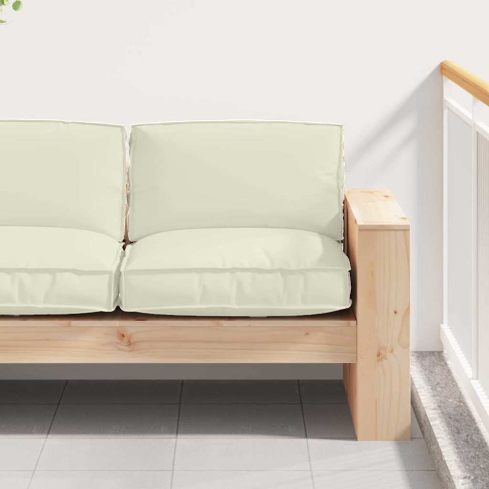 vidaXL Μαξιλάρι Ύφασμα Όξφορντ Κρεμ 80 x 80 x 12 cm