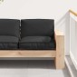 vidaXL Μαξιλάρι Μαύρο 80 x 80 x 12 cm Ύφασμα Όξφορντ