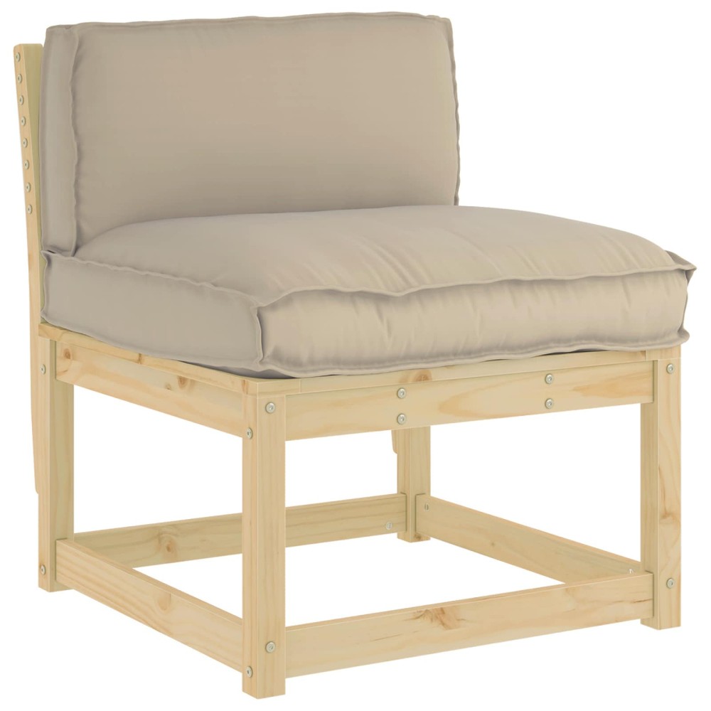 vidaXL Μαξιλάρι Ύφασμα Όξφορντ Taupe 80 x 40 x 12 cm