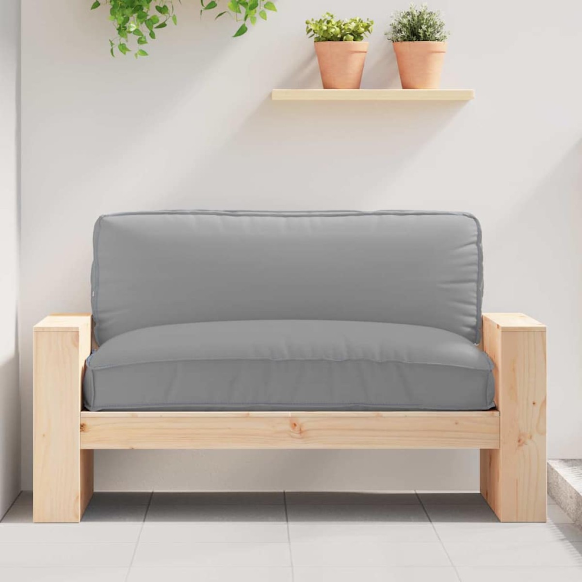vidaXL Μαξιλάρι Γκρι 120 x 80 x 12 cm Ύφασμα Όξφορντ
