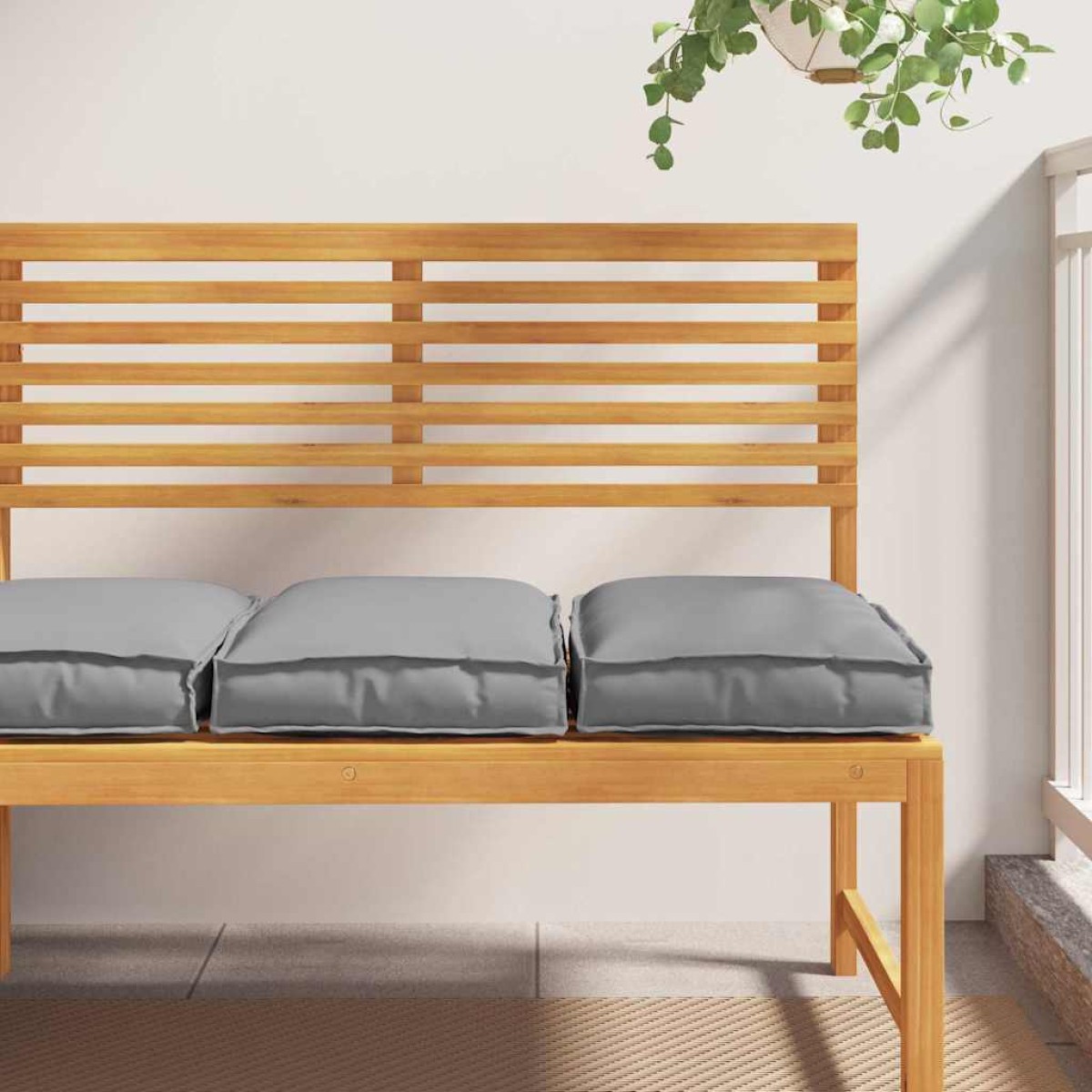 vidaXL Μαξιλάρι 2 τμχ. Ύφασμα Όξφορντ Γκρι 40 x 40 x 8 εκ.