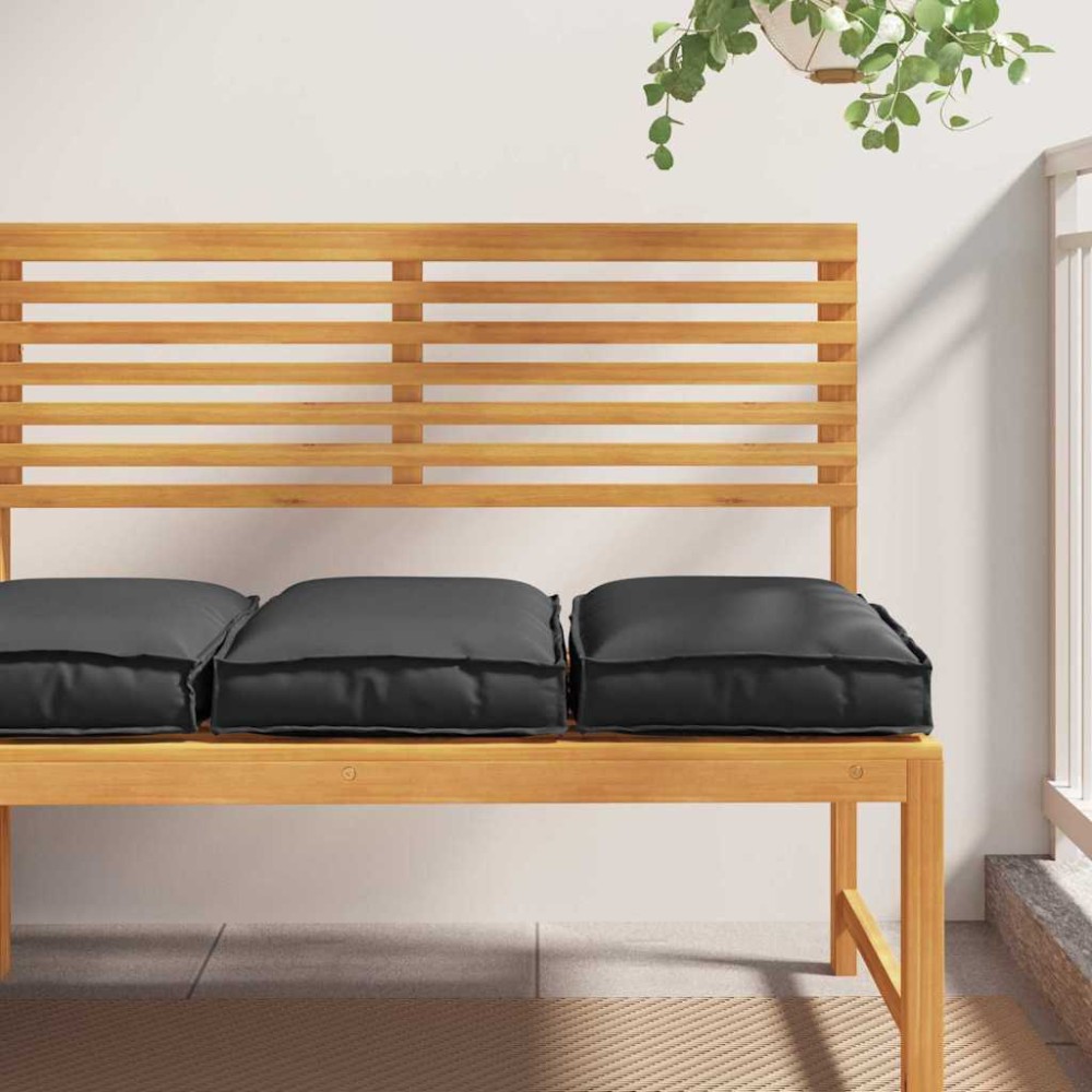 vidaXL Μαξιλάρι 2 τμχ. Ύφασμα Όξφορντ Μαύρο 40 x 40 x 8 εκ.
