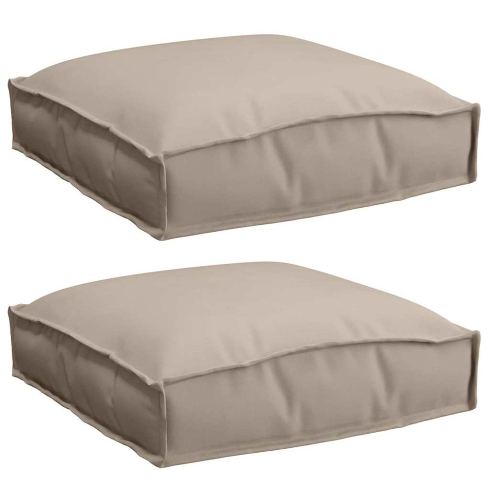 vidaXL Μαξιλάρι 2 τμχ. Ύφασμα Όξφορντ Taupe 40 x 40 x 8 εκ.