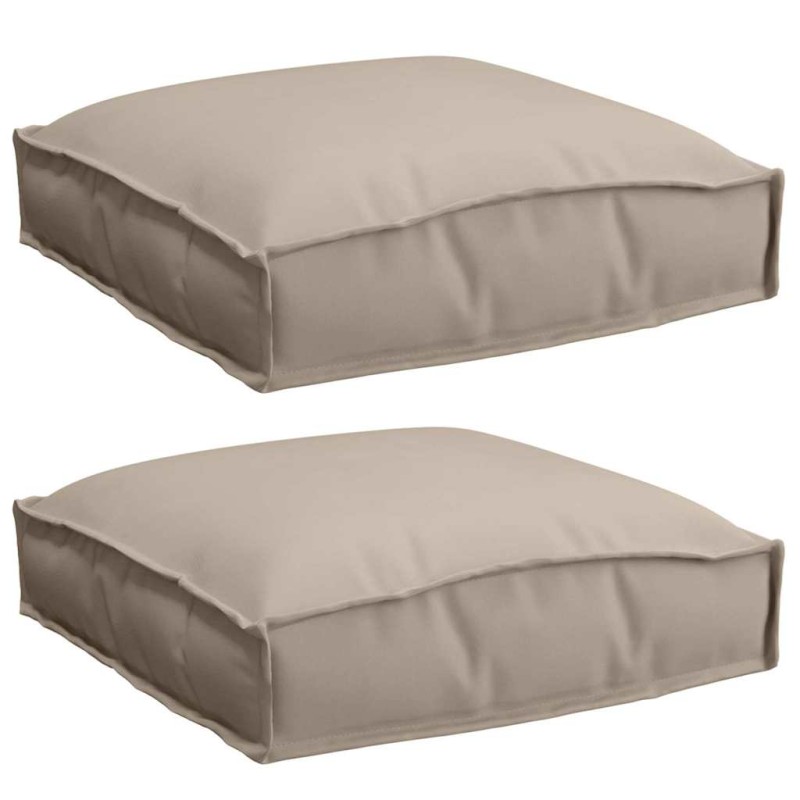 vidaXL Μαξιλάρι 2 τμχ. Ύφασμα Όξφορντ Taupe 40 x 40 x 8 εκ.