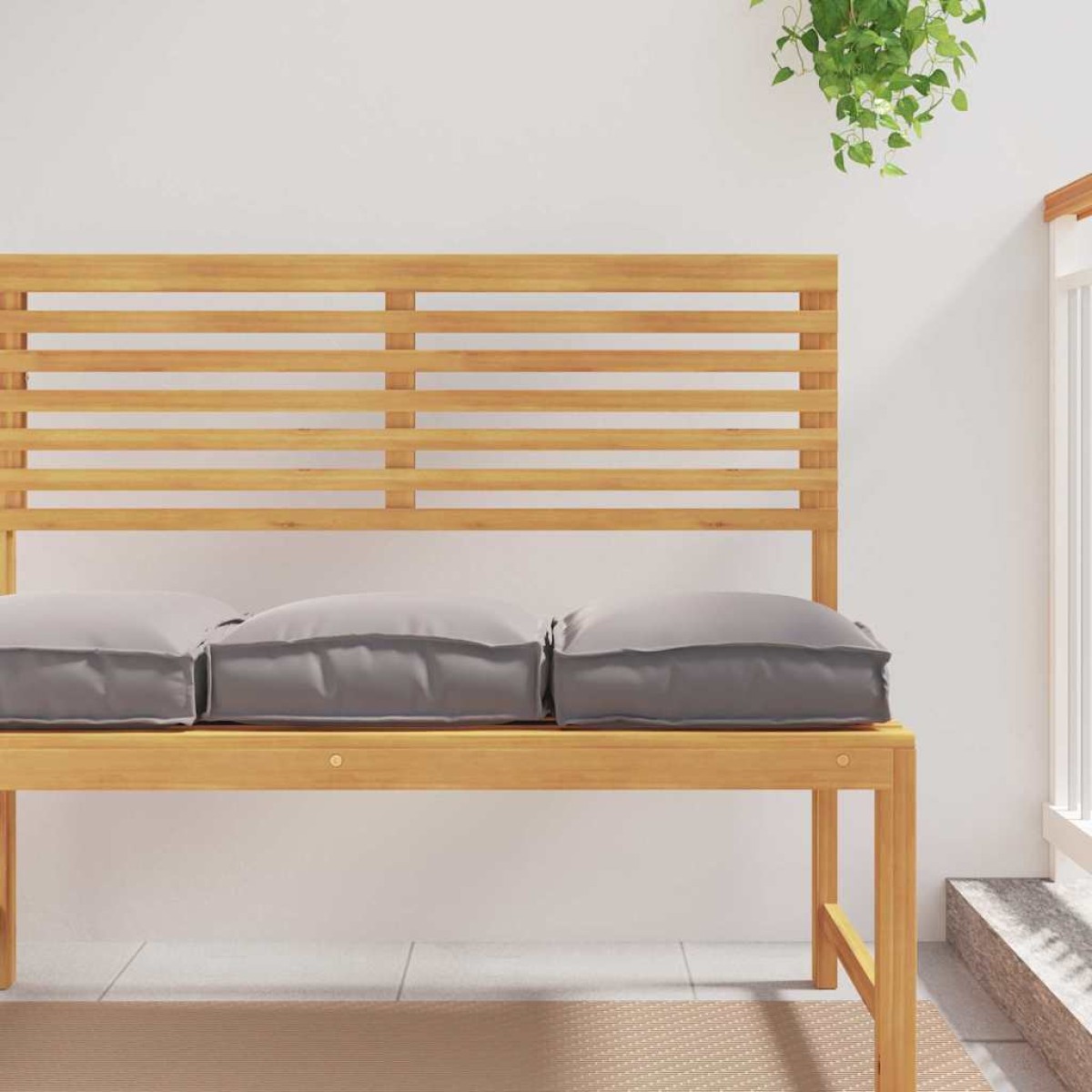 vidaXL Μαξιλάρι 4 τμχ. Ύφασμα Όξφορντ Γκρι 40 x 40 x 8 εκ.