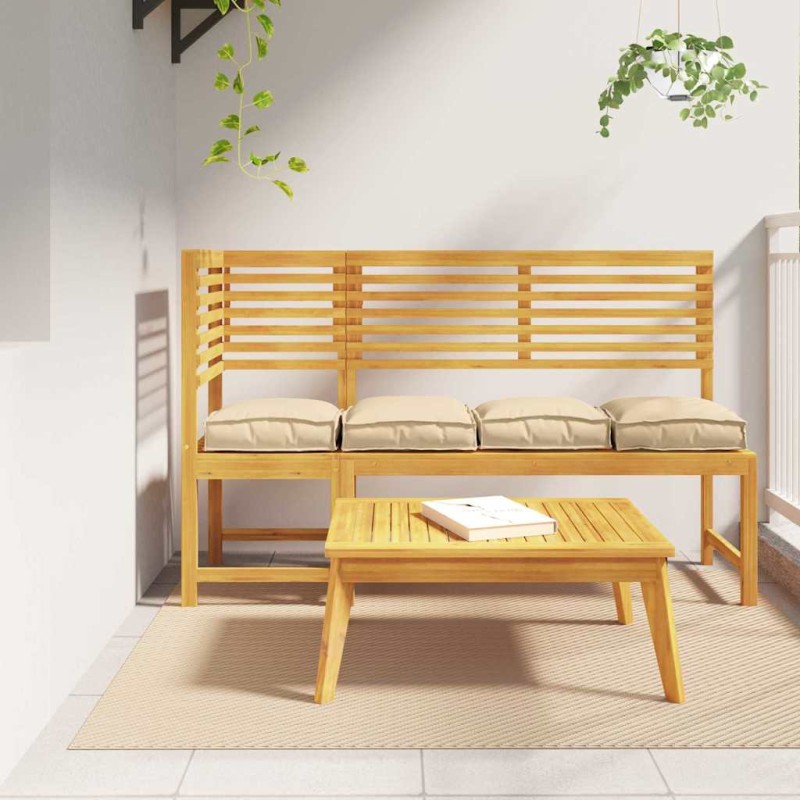 vidaXL Μαξιλάρι 4 τμχ. Ύφασμα Όξφορντ Μπεζ 40 x 40 x 8 εκ.