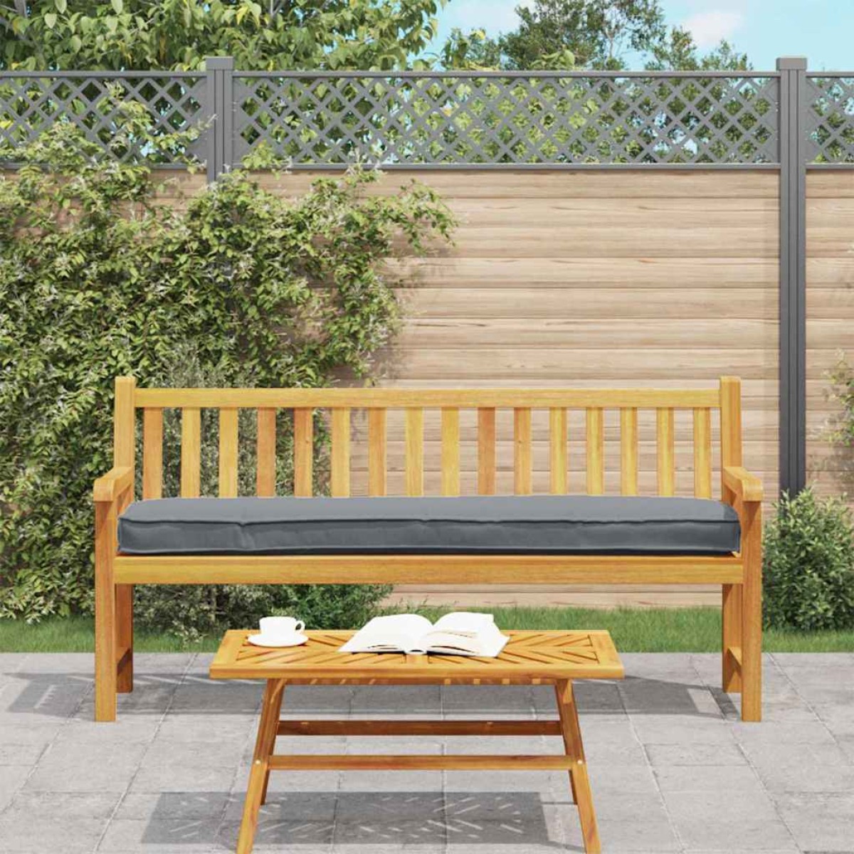 vidaXL Μαξιλάρι παλέτας Ανθρακί 180 x 40 x 8 εκ. Ύφασμα Όξφορντ