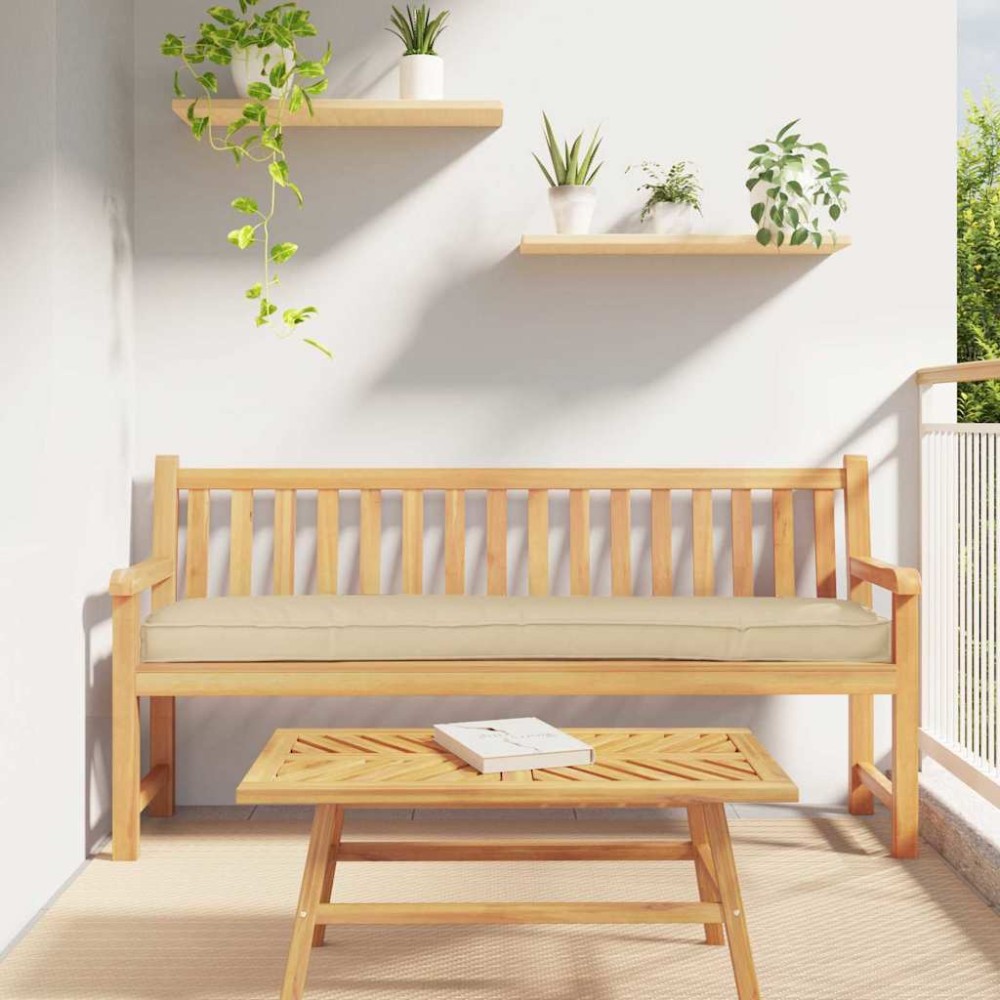 vidaXL Μαξιλάρι παλέτας Μπεζ 200 x 40 x 8 εκ. Ύφασμα Οξφόρδης