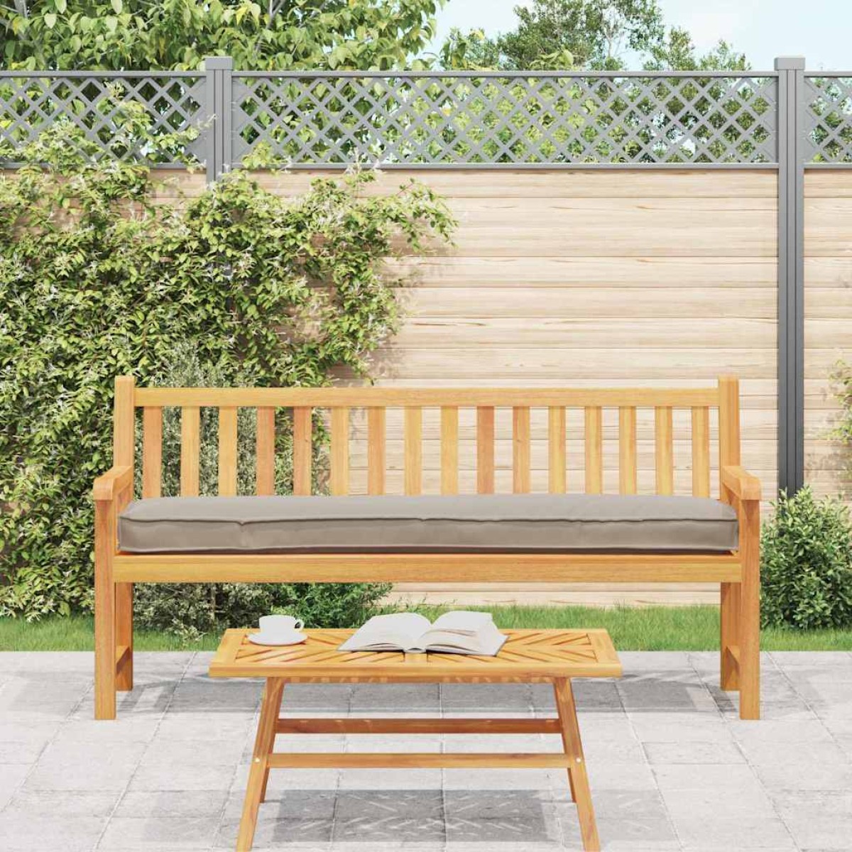 vidaXL Μαξιλάρι παλέτας Taupe 200 x 40 x 8 εκ. Ύφασμα Οξφόρδης