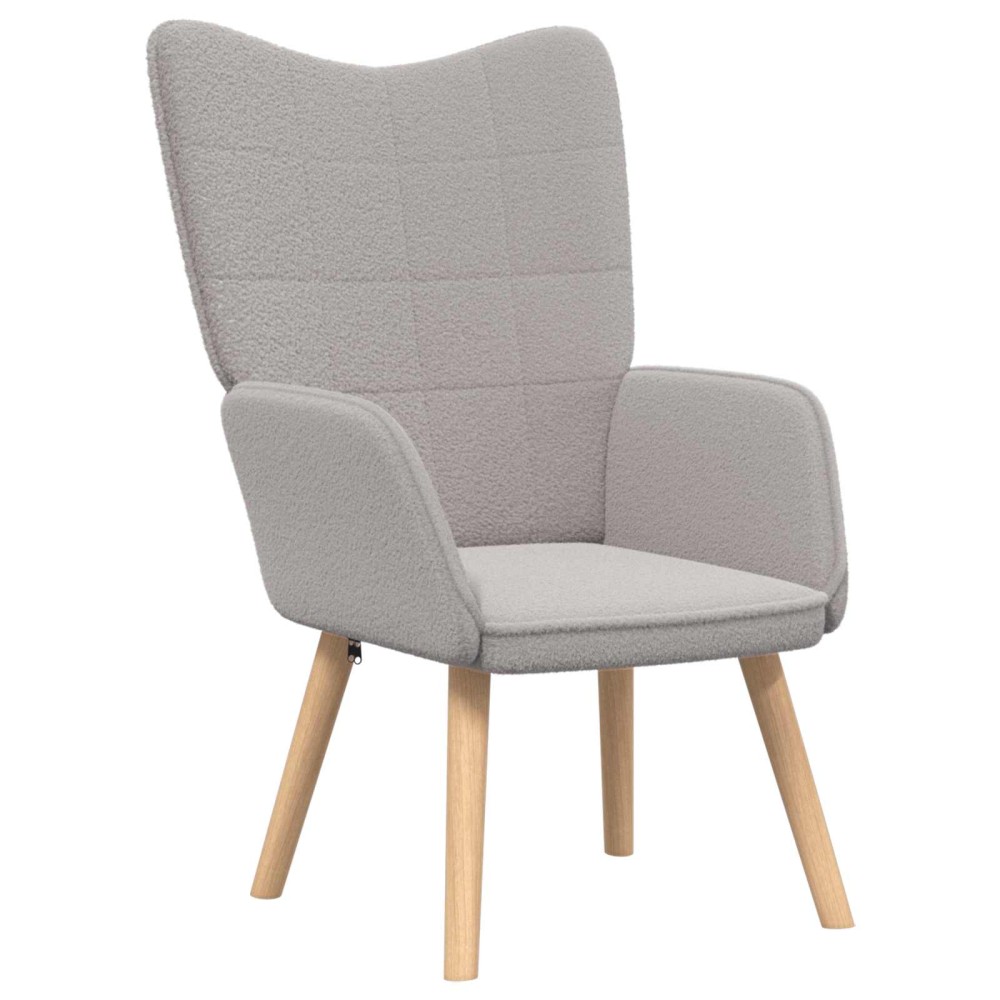 vidaXL Πολυθρόνα Ανοιχτό γκρι 62 x 67 x 95,5 εκ Υφάσματος Sherpa