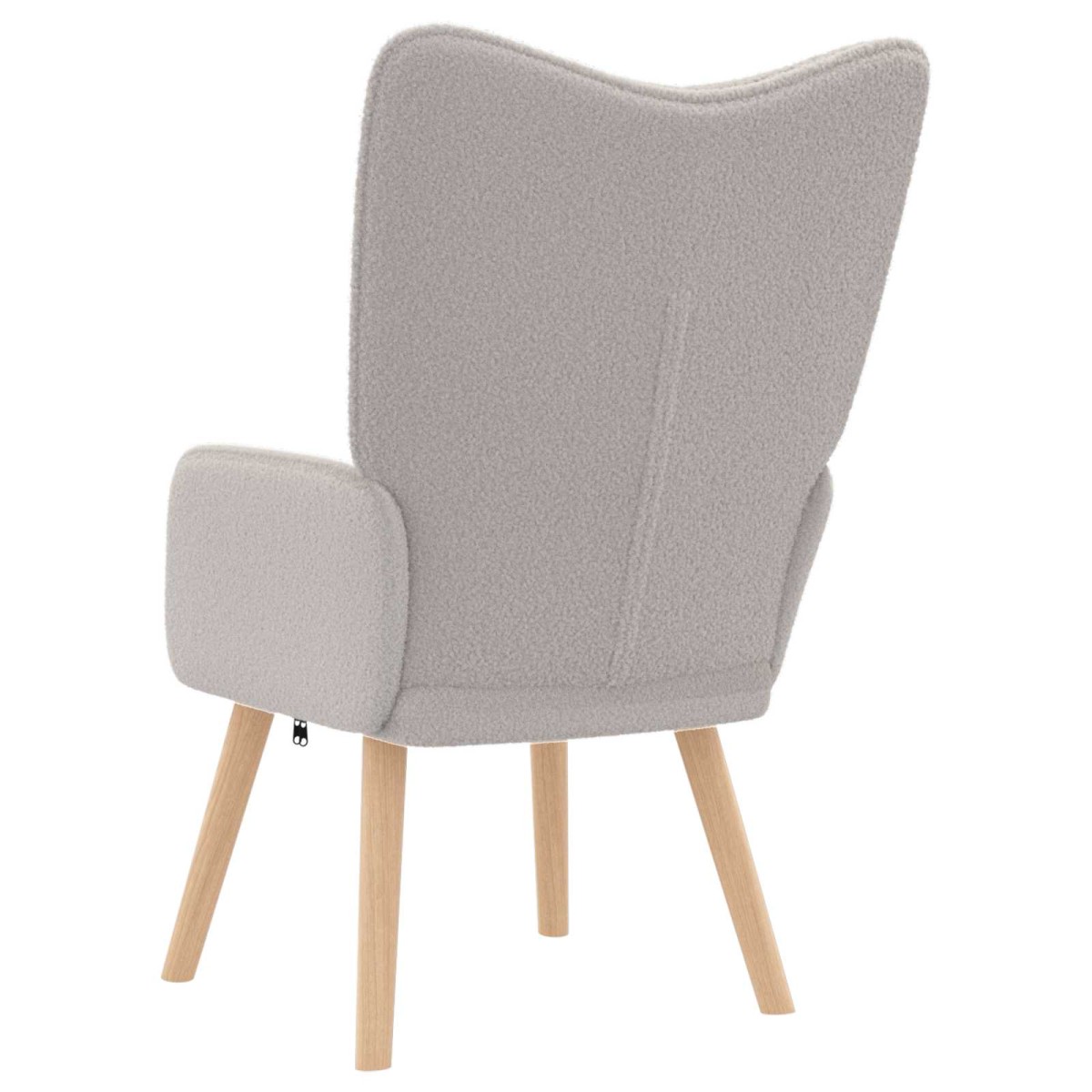 vidaXL Πολυθρόνα Ανοιχτό γκρι 62 x 67 x 95,5 εκ Υφάσματος Sherpa